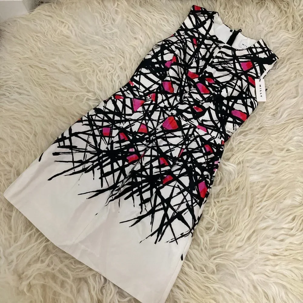 MILLY Printed Mini Dress - Picture 1 of 10
